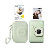Ohbe Express Mini Liplay Hybrid Fotoğraf Makinesi 20'li Film Liplay Çantalı Set (Matcha Green) - Ahşap