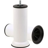 Ohbe Express Mobilya Kanepe Koltuk Çekyat Yükseltme Ayağı Plastik, Kalın Diş M10 Beyaz, 15 cm 4 Adet - Option-1