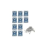 Ohbe Express Mobilya Köşe Bağlantı Aparatı, L Tipi Metal Köşebent, 30X25X25MM, Gümüş Renk, 10 Adet Vida Dahil, Dolap Raf Montaj Bağlantı Seti - 001-Beyaz - Option-1