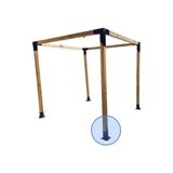 Ohbe Express Montaj Ayağı 8X8CM Ahşap Bahçe Ev Kamelya Pergola Demir Bağlantı Çardak Bungalov Kolon Payanda Tente Branda Çadır Tütücu Çit Teras - Option-1