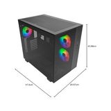 Ohbe Express Montech 65 Pro Atx Mid Tower Oyun Bilgisayarı Kasası, Çift Hazne, Yüksek Hava Akışı File Paneller, Rtx 40 Serisini Destekler, Önceden Yüklenmiş 3 Argb Fan, Aletsiz Erişim, Renkli Cam, Siyah - 1 GB - Acı Kahverengi - Option-1