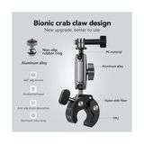Ohbe Express Motosiklet Gidonu Bisiklet Montaj Kelepçeleri Için Hero 13 12 11 10 9 Djı Osmo Action 5 Pro 4 3,360° Çift Top Başlı Kelepçe Tutucu 1/4-20 mm Kamera ve Telefon Için Adaptör - Option-1