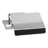 Ohbe Express Octagon Kapaklı Tuvalet Kağıtlığı Krom Renk 52X137X152 mm - 000-Siyah