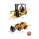 Ohbe Express /oyuncak Kutulu Metal Başlıklı Iş Makinaları Seti Kepçe Bulldozer Forklift 4 Ü 1 Arada Set Sürtmeli 1:70 Ölçek Full Metal Başlık Rc Iş Makinası Setleri
