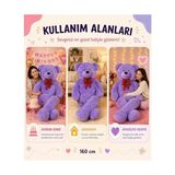 Ohbe Express Özgüner Oyuncak Papyonlu Dev Pelüş Ayıcık,sevgiliye Hediye Ayıcık - Ahşap