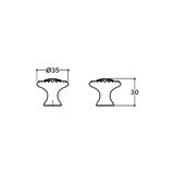 Ohbe Express Parlak Nikel Renkli 8 mm Tek Delikli Kulp - 1BW-Beyaz - Ahşap