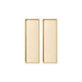 Ohbe Express Paslanmaz Çelik, Dikdörtgen Sunum Tepsisi,, 33X13 Cm, Düz, Çay, Kahve, Pasta Sunum, 2 Adet - Kestane Akaju - Option-1