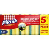 Ohbe Express Piknik Bulaşik Süngeri 5'li Oluklu - Option-1