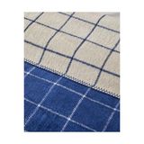 Ohbe Express Plain Check Pamuklu Size Battaniye Lacivert - Krem - 2328M - 1 x 32 x 27 cm