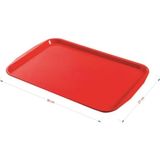Ohbe Express Plastik Servis Tepsisi 2'li Kırmızı - Kestane Akaju - Option-1