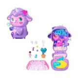 Ohbe Express Polly Bebekler ve Oyun Seti, Kuzucuk Şeklinde Taşınabilir Rüyalar Diyarı Mini Oyun Seti, 1 Mikro Bebek, Tek Boynuzlu At Figürü, Yiyecek ve Moda Tasarımı Aksesuarları, JCB15 - Option-1