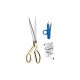 Ohbe Express Profesyonel Metal Terzi Makası Altın Renkli Büyük Boy 26 cm - Ahşap