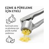 Ohbe Express Sarımsak Ezici – Kollu Pres Modeli | Dayanıklı Krom Malzeme | Ergonomik Tutma Sapı | Ezme ve Püreleme Için Pratik Mutfak Yardımcısı