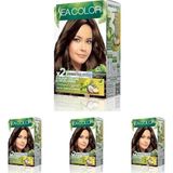 Ohbe Express Sea Color Amonyaksız, Vegan, Doğal, Besleyici Kalıcı Saç BOYASI%100 Beyaz Kapama (1 Paket 2 x 50 ml Boya & Oksidan) (Çikolata Kahve 6.7) (4 Paketi)