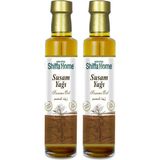 Ohbe Express Shiffa Susam Yağı 250 ml | Soğuk SIKIM%100 Doğal Saf Bitkisel Yağ | Omega, Vitamin ve Mineral Açısından Zengin | Cilt ve Saç Bakım Yağı | Masaj, Mutfak ve Aromaterapi Kullanımı (2 Paketi) - 0,25 gr