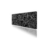 Ohbe Express Siyah Beyaz Desenli Oyun Gaming Klavye Mouse Pad Masa Matı 70X30CM - Option-1 - 0002 - Beyaz