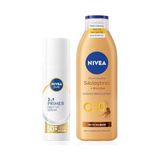 Ohbe Express Sun SPF50 Güneş Koruyucu Nemlendirici Makyaj Bazı 30ML ve Sıkılaştırıcı Bronzluk Vücut Losyonu 250ML - Option-1