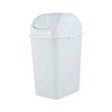 Ohbe Express Superio Mini Plastik Çöp Kovası, Salıncak Üst Kapaklı 1,25 Galon Kompakt Küçük Çöp Kovası Taşınabilir Çöp Kovası Tezgah, Masaüstü, Makyaj Vanity, Banyo, Araba, Lavabo Altı, Yurt Için, 5 Litre (Beyaz) - 000-Siyah - Option-1