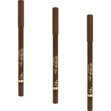 Ohbe Express Tattoo Gel Eyepencil - 115 Rustic Brown - Uzun Süre Kalıcı Gel Göz Kalemi (3 Paketi) - Option-1