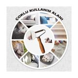 Ohbe Express Tiftik Toplayıcı Tüy Giderici Taşınabilir Evcil Hayvan Tüy Toplayıcı Halı Kilim Perde Kıyafet Tüy Toplayıcı Aleti Giysi Tüy Tıraş Aracı Tiftik Toplayıcı - Ahşap