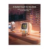 Ohbe Express Tiivoo-2 Fm Radyo Bluetooth Hoparlör Çalar Saatli, Art Retro Mini Küçük Sevimli Kablosuz Hoparlör, Dekor Parti Ofis Ev Masası Yatak Odası Mutfak Dış Mekan Için Uygun, Krem - Ahşap