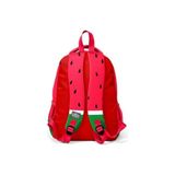 Ohbe Express Üç Bölmeli Okul Sırt Çantası, Kırmızı Yeşil Karpuz Desenli, Polyester, 18.5 Litre, Ortopedik, 31X15X40 cm - Option-1 - --
