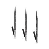 Ohbe Express Ultra Thin Fırça Başlıklı & Asansörlü Ucu Ince Kaş Kalemi 001 Beıge (3 Paketi) - 0-Siyah