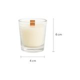 Ohbe Express Vanilya Kokulu Mum Seti, Ahşap Fitil, 2’li Cam Bardak Mum, 40 Ml, Dekoratif & Hediyelik - Option-1