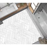 Ohbe Express Yer Kaplama Zemin Kaplama Folyosu 65X130 cm Beyaz Mermer Desen - Option-1