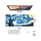 Ohbe Express Yıldızlı Gece Oyun Gaming Klavye Mouse Pad Masa Matı 70X30CM - Option-1 - 0002 - Beyaz