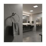 Ohbe Express Yuvarlak Krom Havluluk – Duvara Monte Vidalı Metal Havlu Askısı 15×15 Cm, Parlak Krom Banyo Aksesuarı - 001-Beyaz - Option-1