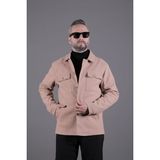 Ohepmoda Dikiş Detaylı Erkek Kaşe Kaban Mont - Camel