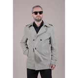 Ohepmoda Slim Fit Kemerli Erkek Trençkot - Su Yeşili