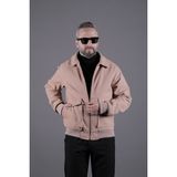 Ohepmoda Torba Cepli Ribanalı Erkek Kaşe Kaban Mont - XL - Camel