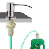OHiHi Mutfak Lavabosu için Sabunluk, Dahili Lavabo Sabunluk (Fırçalanmış Nikel), Tezgah Sabunluk Pompası, 47 "Uzatma Tüpü kitli, Küçük Şişeyi Tekrar Doldurmaya Gerek Yok (Daha Uzun İplik Mili)