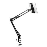 OHITEC Ağır Hizmet Tipi Telefon/Tablet Metal Tutucu Evrensel Mobil Cep Akıllı Telefon Montaj Tembel Braket 360° Döndürme Gooseneck Kelepçe Standı 4-11 İnç Cihazlar için Esnek Uzun Kol (Kelepçeden