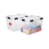 Ohyama, 2'li Set Hava Geçirmez Saklama Kutusu – All-Weather At-Ld – Plastik, Şeffaf, 2 x 70 L, U 59 x G 39 x Y 38 cm - Option-1