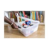 Ohyama Kapaklı Plastik Saklama Kutuları, 30L, 6'lı Set, Şeffaf - Option-1 - 001-Renkli