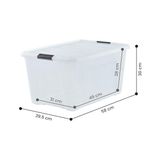 Ohyama, Saklama Kutuları, Saklama Kutusu, Çoklu Fonction, 6'lı Set Plastik Kutular, 45 L, Kapak, Ergonomik Sap, Ofis, Ev - Ddntb-45 - Şeffaf - Option-1