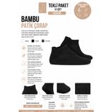 Oil Company Bambu Patik Çorap OCS006 (SİYAH, 39-42)