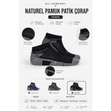 Oil Company Unisex Patik Çorap Naturel OCS005 (SİYAH, 43-46)