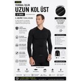 OIL COMPANY Unisex Termal İçlik Uzun Kol Üst, Dayanıklı Hafif Nefes Alabilir Kumaş, Yüksek Isı Korumalı, Siyah, XL/2XL