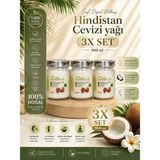 Oiliva %100 Doğal Hindistan Cevizi Yağı 2X300 ml – Soğuk Sıkım – Cam Şişe – Katkısız ve Saf - 2li