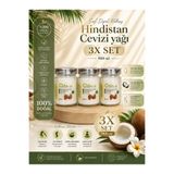 OILIVA GIDA SAN. VE DIŞ TİC. LTD. ŞTİ. %100 Doğal Hindistan Cevizi Yağı 3x300 ml – Soğuk Sıkım, Cam Şişe – Katkısız ve Saf
