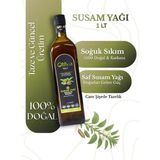 Oiliva Soğuk Sıkım Susam Yağı 1 Litre Cam Şişe %100 Saf Doğal Katkısız - 1 lt