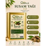 Oiliva Soğuk Sıkım Susam Yağı 3 Litre Teneke %100 Saf Doğal Katkısız Avantajlı Ekonomik Boy - 3 lt