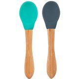 Oioi 1060017 Aqua Green/Deep Blue 2'li Bambu Saplı Kaşık