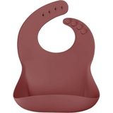OiOi BASICS %100 Premium Silikon Mama Önlüğü – Yumuşak, Leke Tutmaz, Türkiye Üretimi, Velvet Rose, 6 Ay+ Bebekler İçin - 0 - 1 Yaş - Bordo