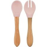 OiOi BASICS Mama Kaşığı + Çatal - Pinky Pink