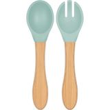 Oioi Basıcs Mama Kaşığı + Çatal - River Green - Çok Renkli